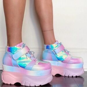SugarThrillz Pastel Colorblock Platform Shoes